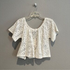 NWT Banana Republic white lace crochet top